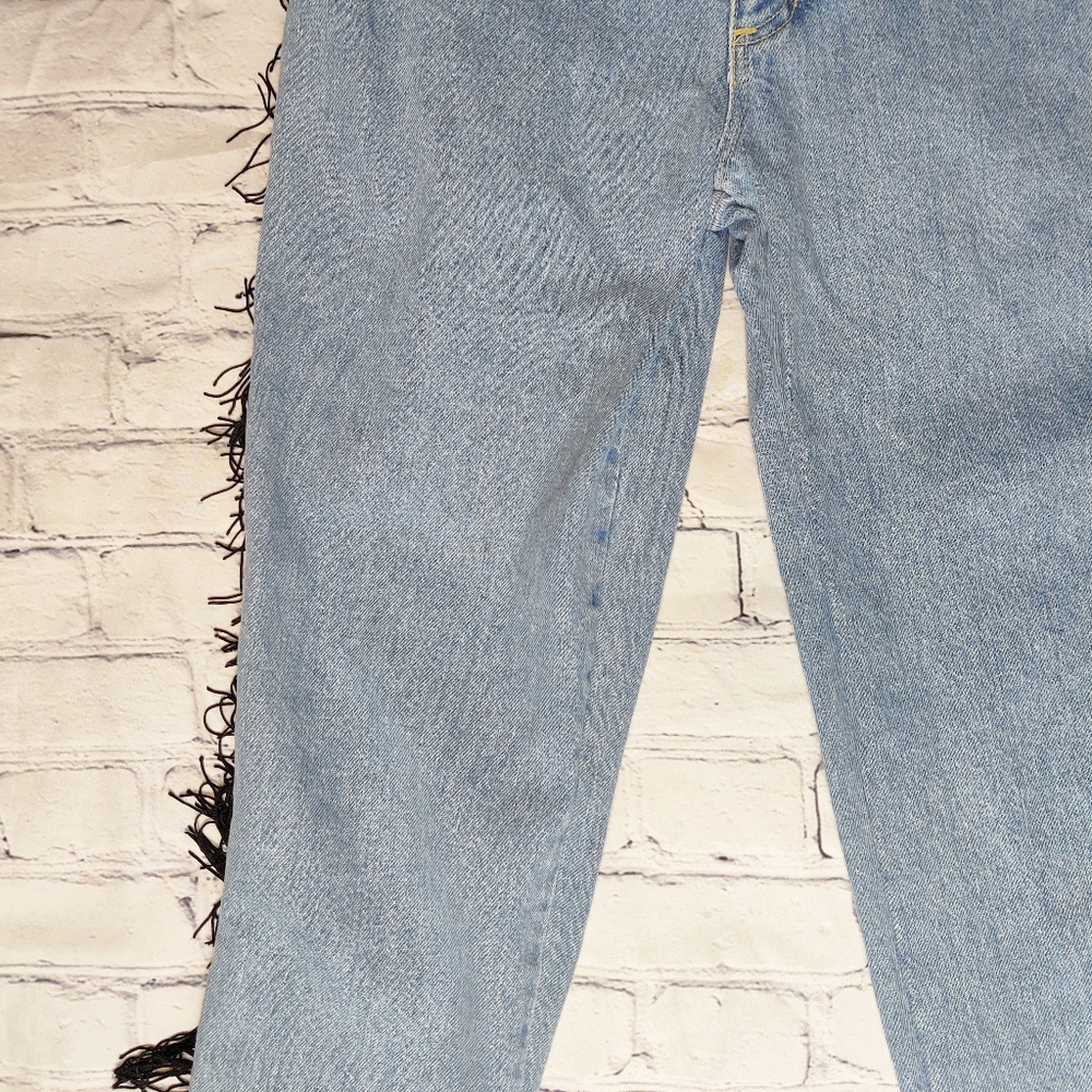 Paris Blues Vintage Fringe High Waisted Jeans - Picture 4 of 10